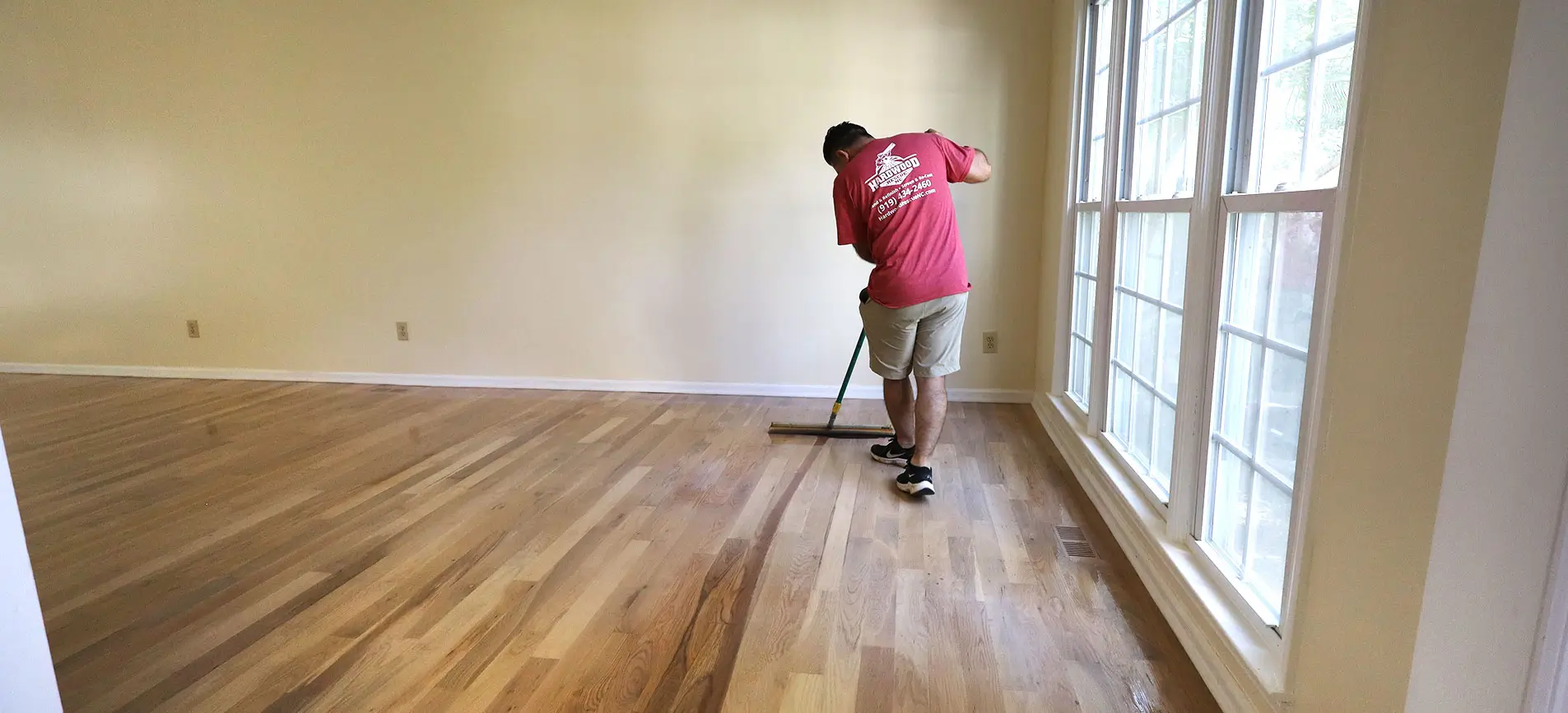 Hardwood floor sanding process in Raleigh NC