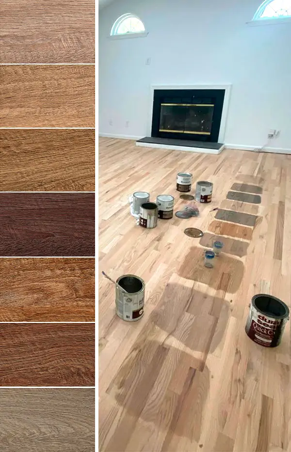 Hardwood floor staining options