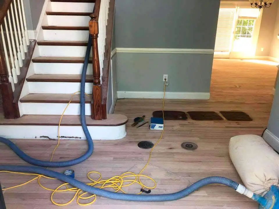 Before and after hardwood refinishing Morrisville NC